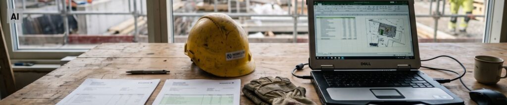 Rakennusalan toiminnanohjaus työmaalla kannettavan tietokoneen avulla