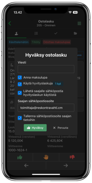 käytä hyvityksiä work